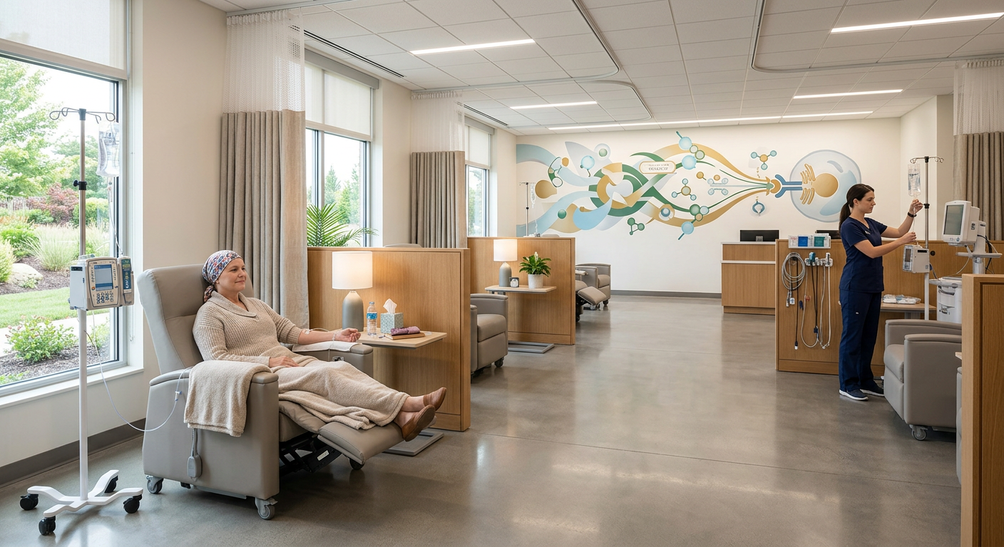 İleri evre prostat kanseri tedavisi için modern klinik ortam.