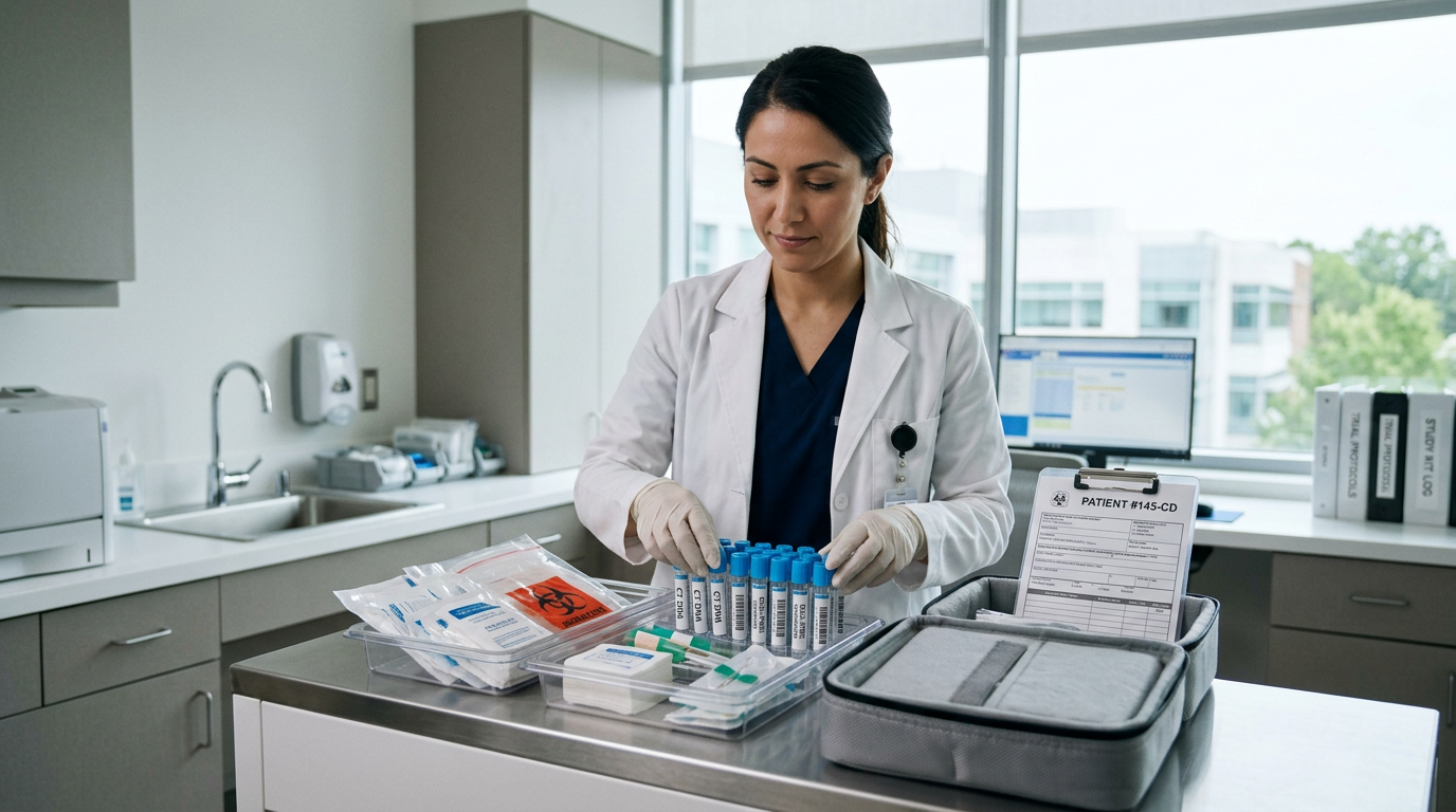 Kişiselleştirilmiş ctDNA kan alımlarını kullanan klinik araştırma ortamı.