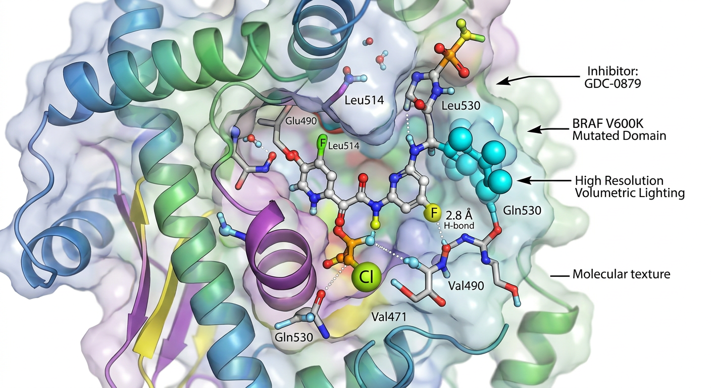 Divarasib'in mutant KRAS proteinine bağlanma mekanizması.