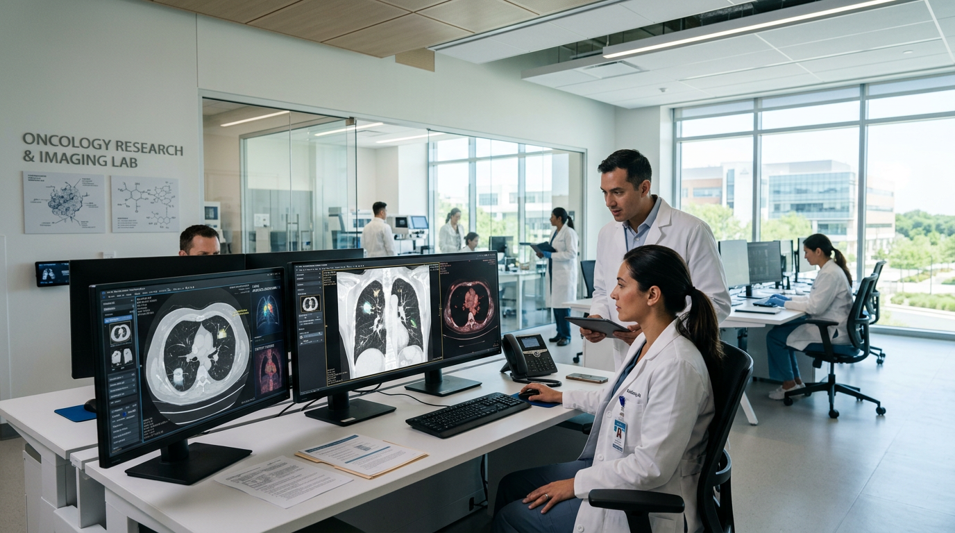 En yeni NSCLC tedavi denemeleri için klinik araştırma ortamı.
