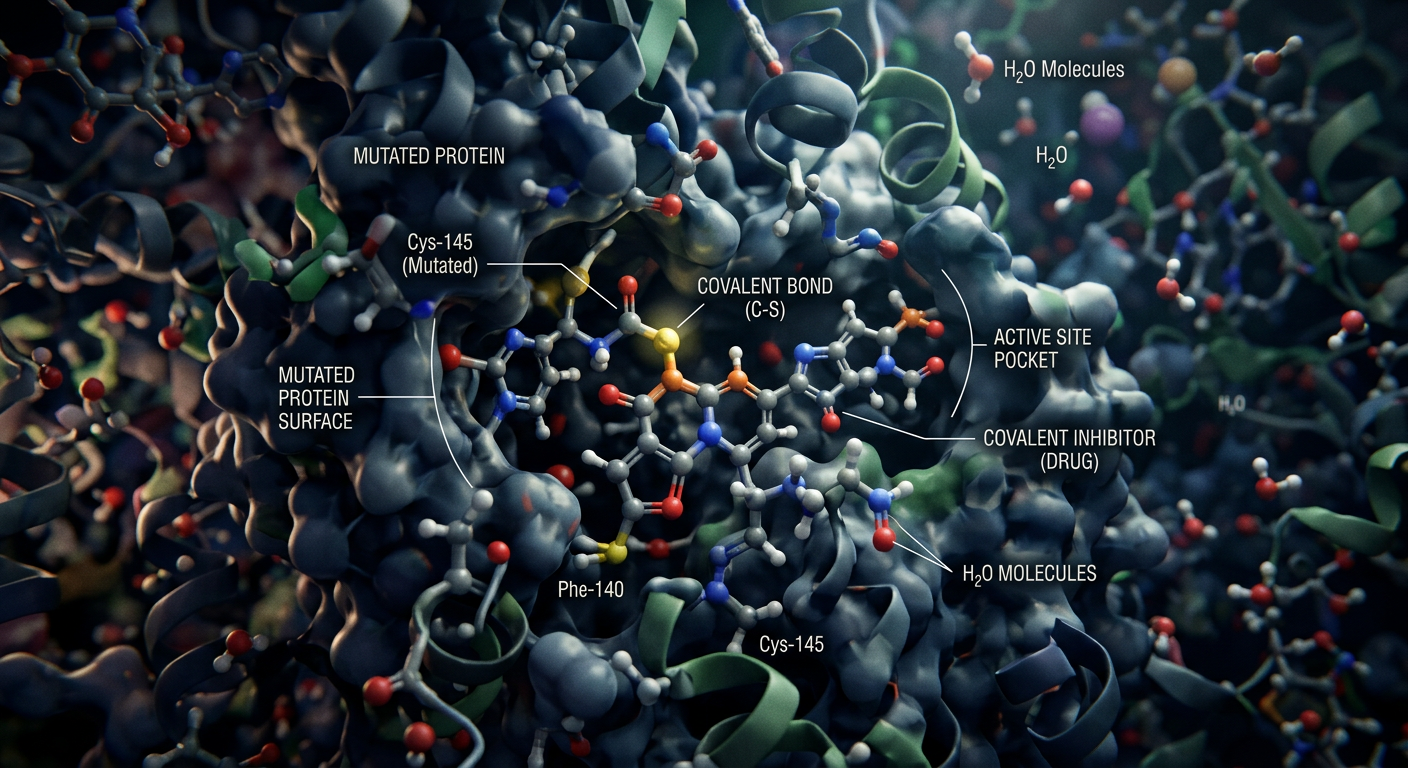 Yeni nesil kovalent inhibitörlerin moleküler bağlanma mekanizması.