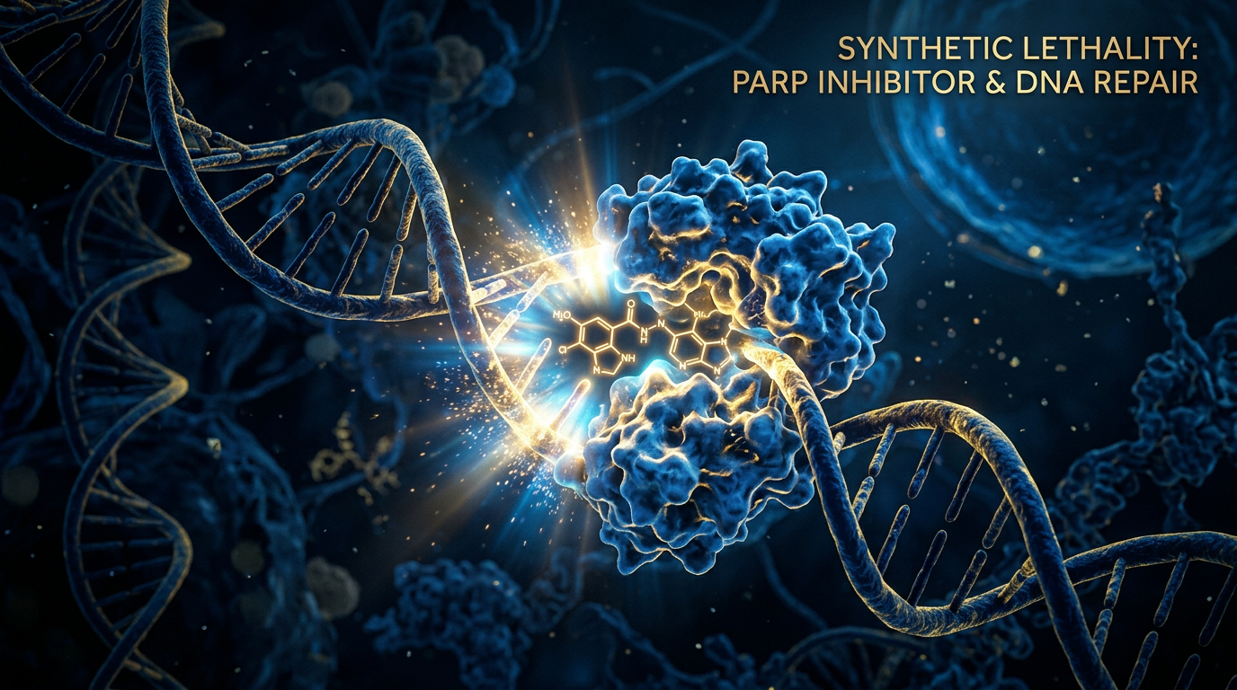 Kanser hücrelerinde sentetik ölümü tetikleyen PARP inhibitörlerinin moleküler görselleştirmesi.