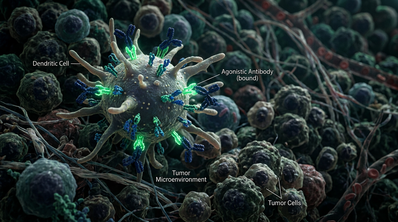 Bağışıklık hücrelerini aktive eden CD40 agonist immünoterapisinin moleküler görselleştirmesi.
