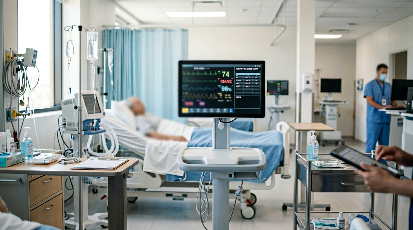 Prostat kanseri bakımında hasta takibinin önemini vurgulayan klinik ortam.