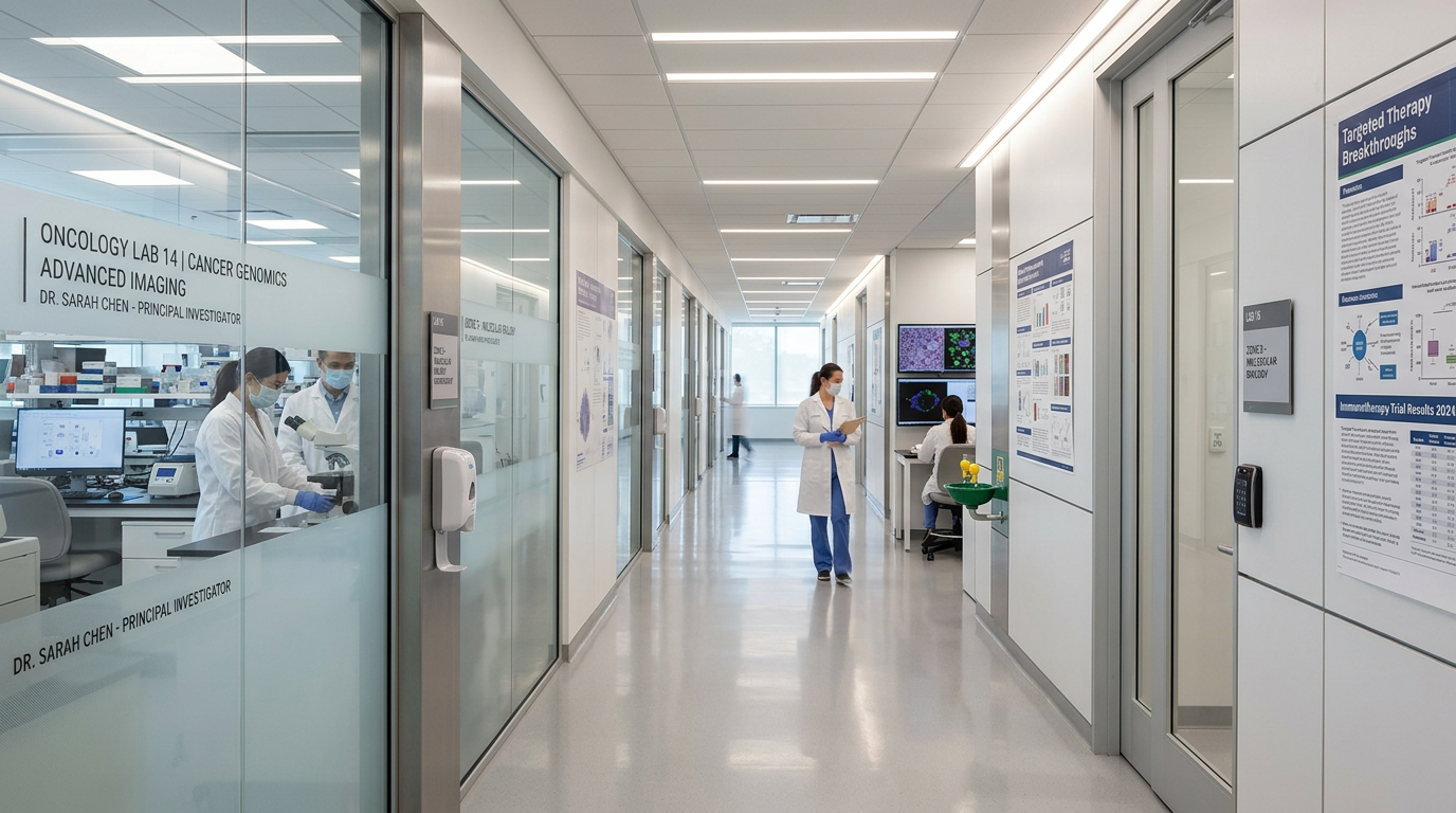 Akciğer kanseri inovasyonuna yön veren modern klinik araştırma tesisleri.