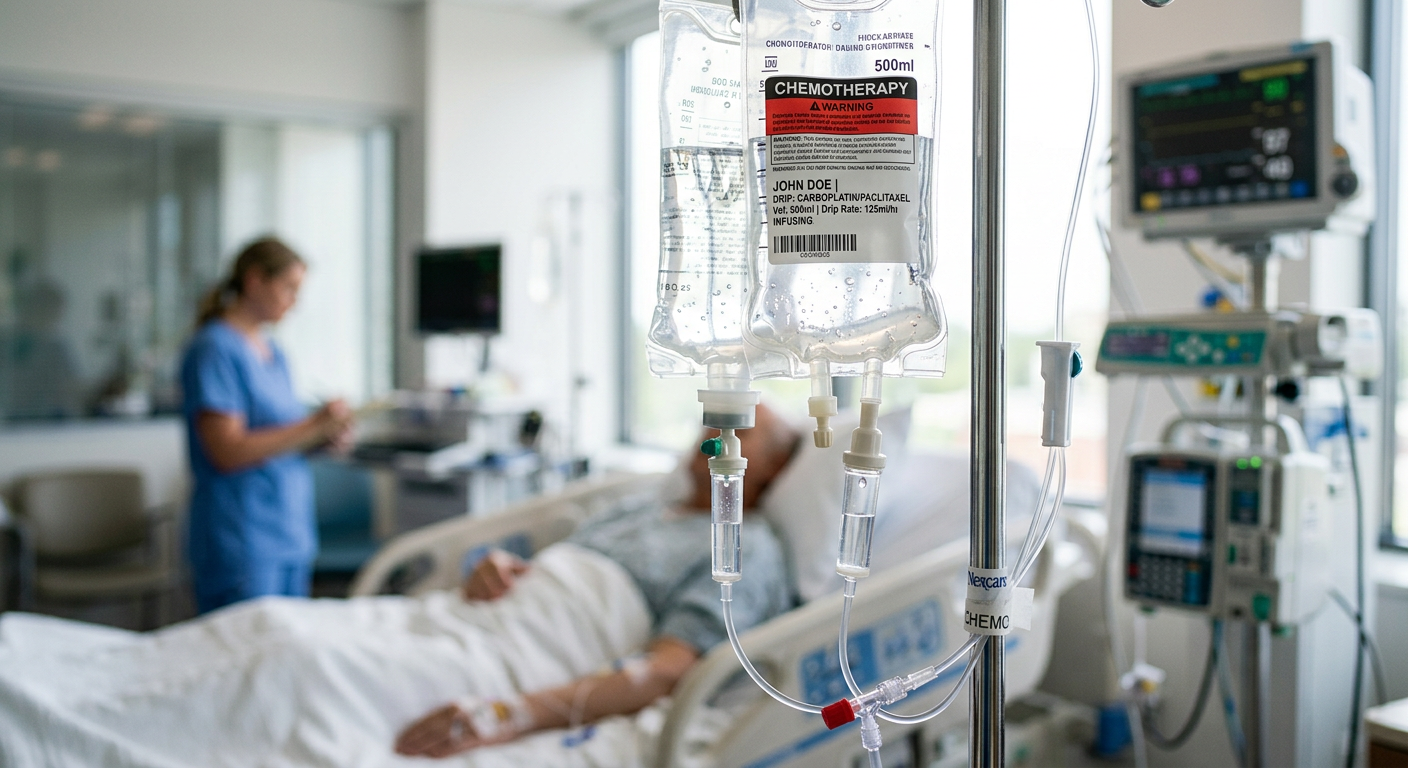 Kemoterapi uygulamaları için modern klinik ortam.